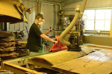 Slabs being milled