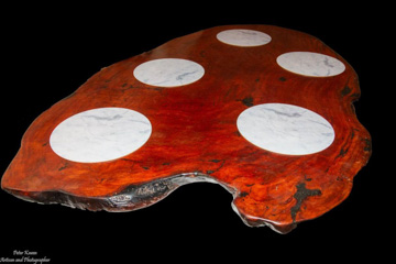 DT03 Heavy Solid Red Gum Bespoke Live Edge Dining Table