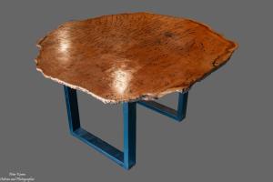 DT02 - Near Circular Natural Eucalyptus Burl Dining Table with Live Edge